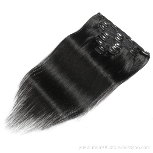 Factory Directly Wholesale Afro Kinky Curly Clip In Human Hair Brazilian Afro Clip ins 7pcs 8pcs Per Set